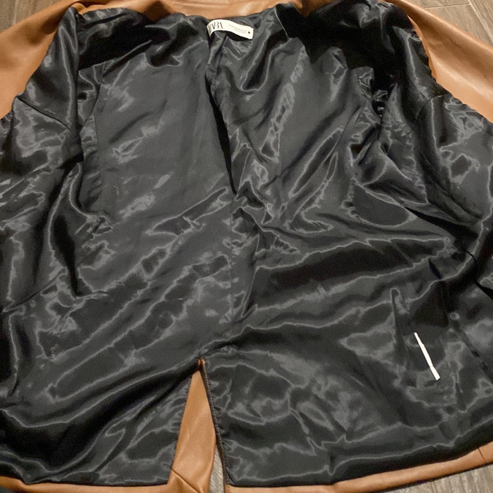 COPY - COPY - Zara faux cognac leather blazer XXL - Picture 5 of 11